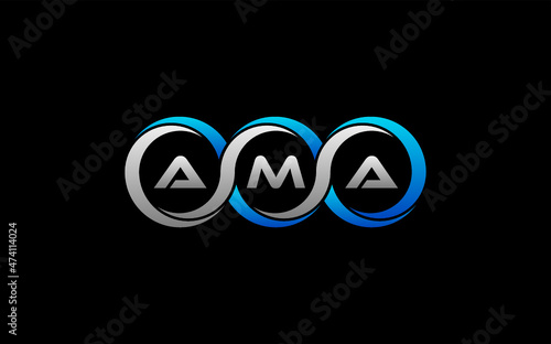 AMA Letter Initial Logo Design Template Vector Illustration photo