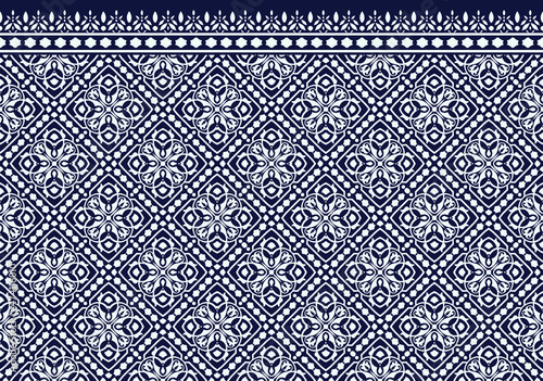 Ethnic fabric texture pattern Abstract Geometric Vector Aztec oriental illustration retro embroidery repeating ceramic tile 