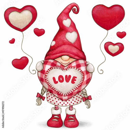 valentine day card with child