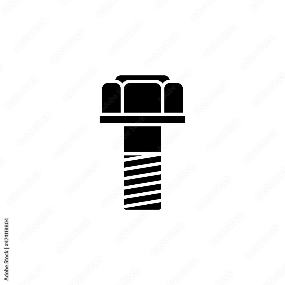 Bolt screw icon design template vector isolated illustration Bolt screw icon design template vector isolated illustration
