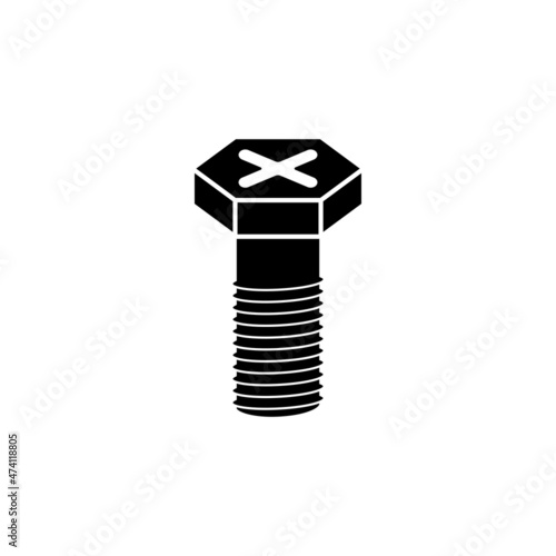 Bolt screw icon design template vector isolated illustration