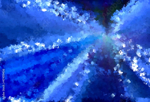 Abstract Light Design on dark background, Colourful Blur Cubism Background Design, Copy Space