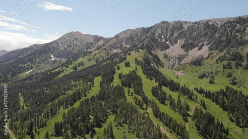 Fly out from ski resort in summer, Bridger Bowl  photo