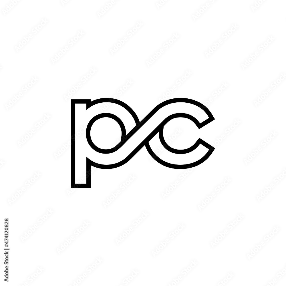 PC Letter Initial Logo Design Template Vector Illustration PC Letter Initial Logo Design Template Vector Illustration