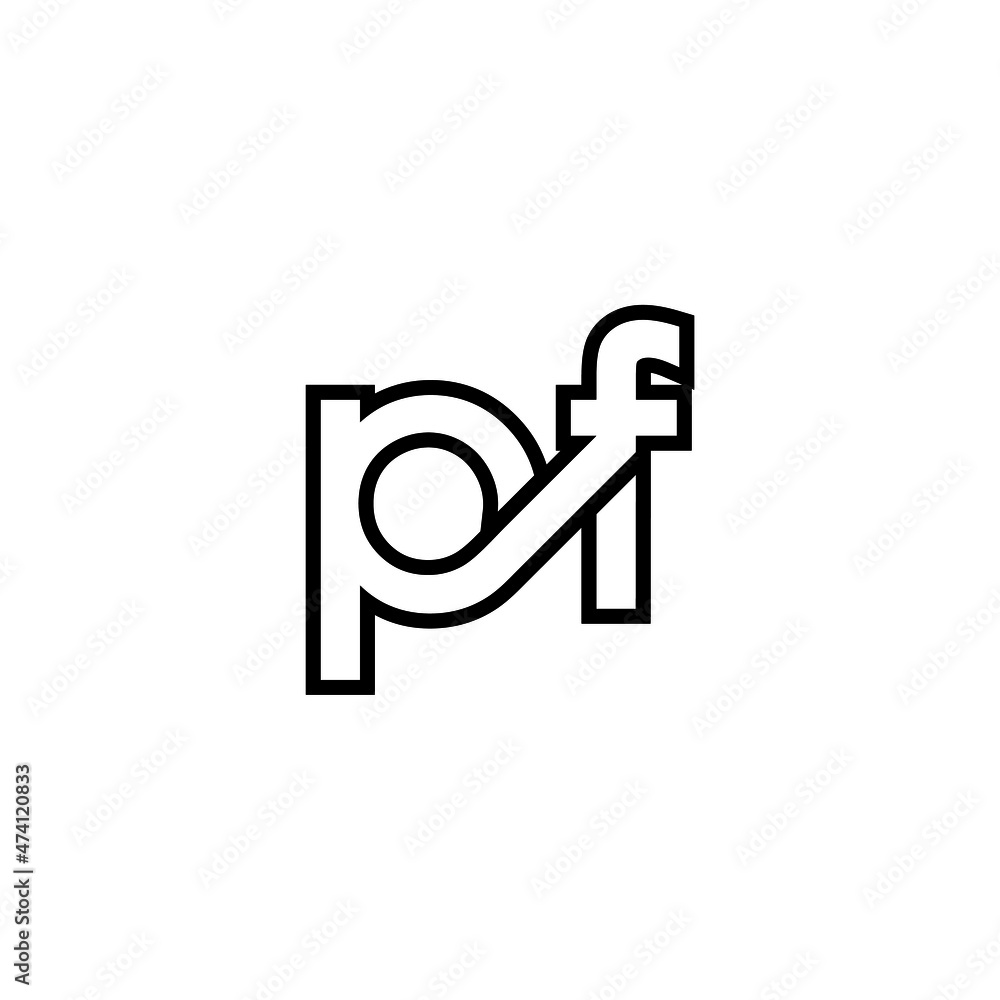 PF Letter Initial Logo Design Template Vector Illustration PF Letter Initial Logo Design Template Vector Illustration