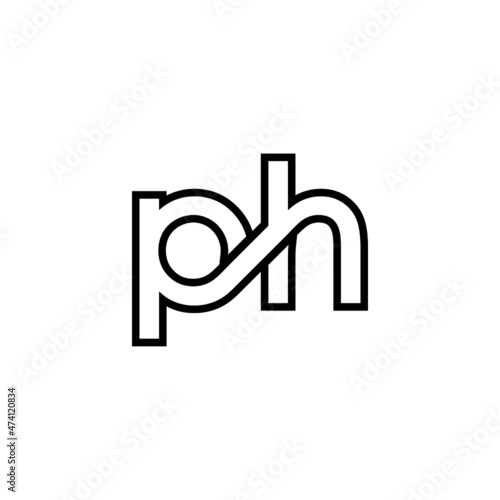 PH Letter Initial Logo Design Template Vector Illustration