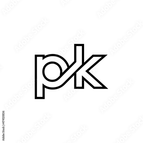 PK Letter Initial Logo Design Template Vector Illustration