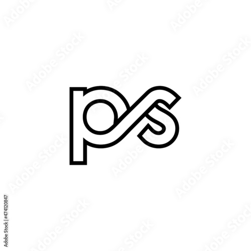 PS Letter Initial Logo Design Template Vector Illustration