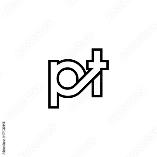 PT Letter Initial Logo Design Template Vector Illustration © makrufi