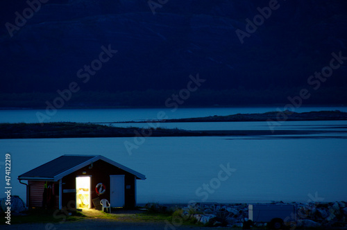 Fishing cabin, Helgelandskysten, Norway. 