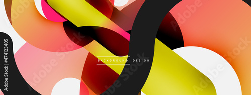 Circle abstract background. Vector illustration for wallpaper banner background card or landing page
