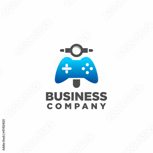 scooter game logo design vector, transportation logo design, logo for technology company