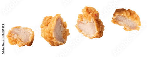 Fotografía Delicious crispy fired chicken  chicken ball  chicken pop pn white isolated