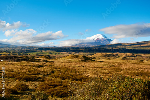 Landscape of the Andes, cold landscape Cotopaxi Ecuador