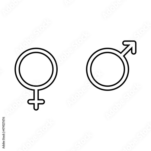 Male and female line icon