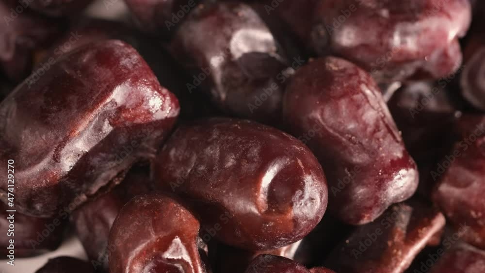 Fresh, tasty dates rotating slowly Fresh, tasty dates rotating slowly