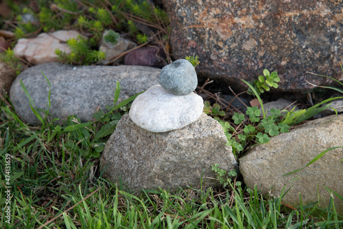 Canvas Print stack of stones