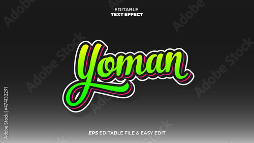 Yoman Reggae Editable Text Effect