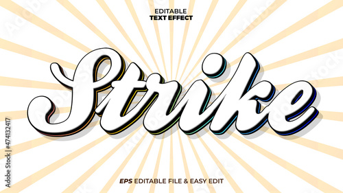 Strike Sticker Editable Text Effect