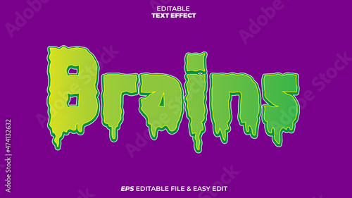 Brains Horor Editable Text Effect