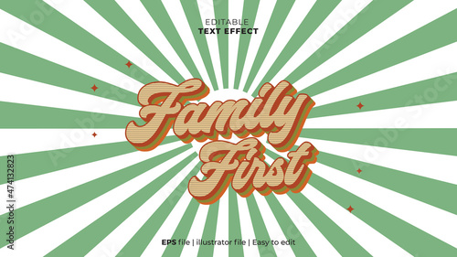 Family First Editable Text Effect photo