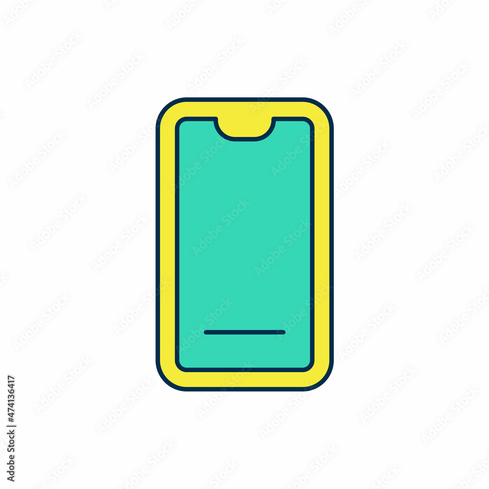 Filled outline Food ordering on mobile icon isolated on white background. Order by mobile phone. Restaurant food delivery concept. Vector Filled outline Food ordering on mobile icon isolated on white background. Order by mobile phone. Restaurant food delivery concept. Vector
