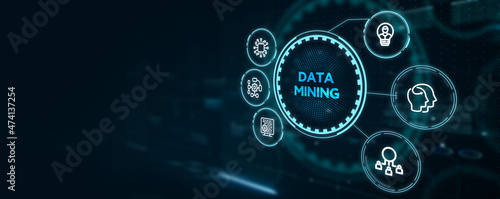 Data mining concept. Business  modern technology  internet and networking concept. 3d illustration