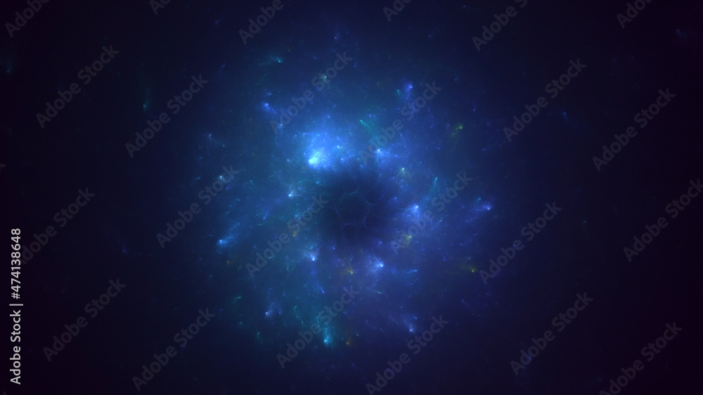 3D rendering abstract round light background