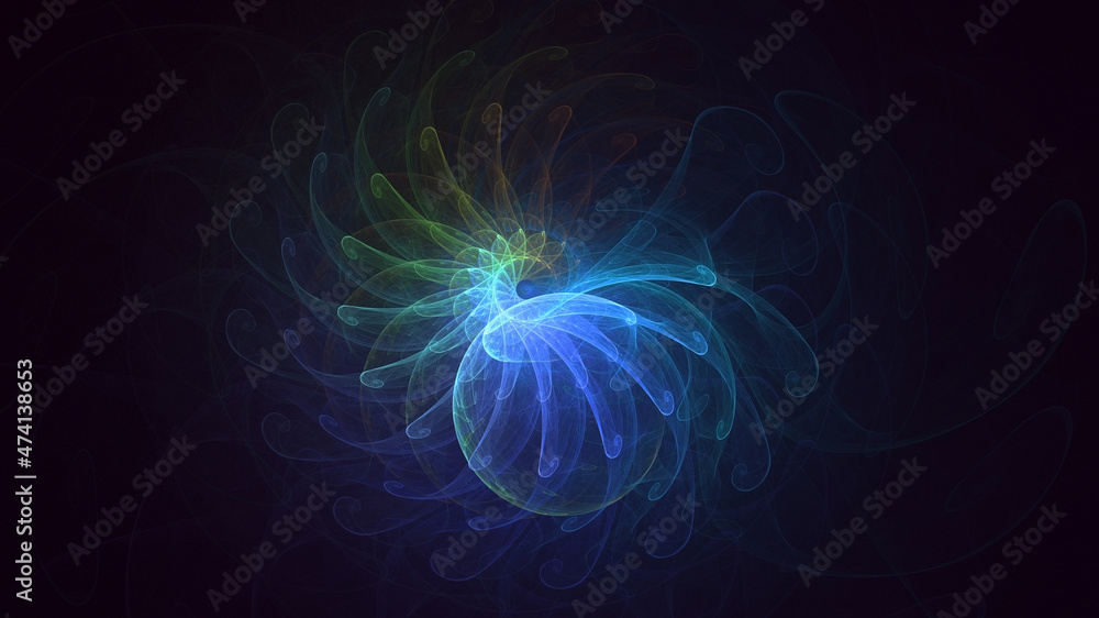 3D rendering abstract multicolor fractal light background 3D rendering abstract multicolor fractal light background