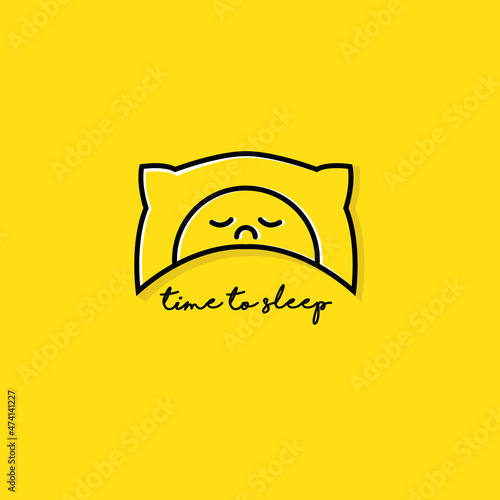 Time to sleep icon template