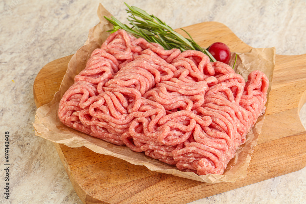 Raw beef minced meat for cooking Raw beef minced meat for cooking