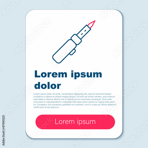 Line Soldering iron icon isolated on grey background. Colorful outline concept. Vector