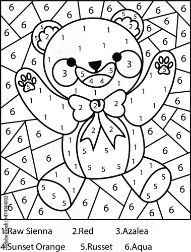 Christmas Color By Number | Colour By Number for Kids and Teens | Coloring Page