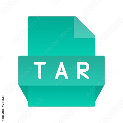 Tar Flat Gradient Vector Icon Design