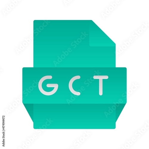 Gct Flat Gradient Vector Icon Design photo