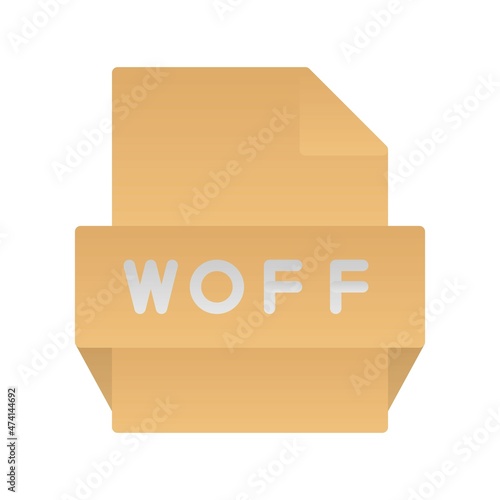 Woff Flat Gradient Vector Icon Design photo