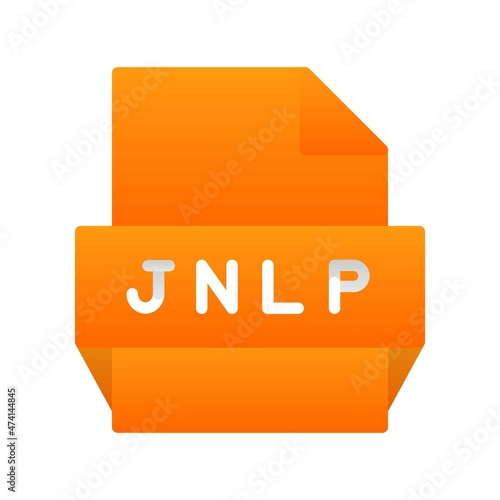 Jnlp Flat Gradient Vector Icon Design photo