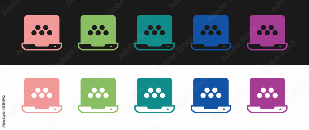 Set Taxi mobile app icon isolated on black and white background. Mobile application taxi. Vector Set Taxi mobile app icon isolated on black and white background. Mobile application taxi. Vector