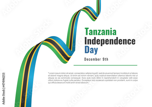 Tanzania Independence day background banner or poster for national celebration.