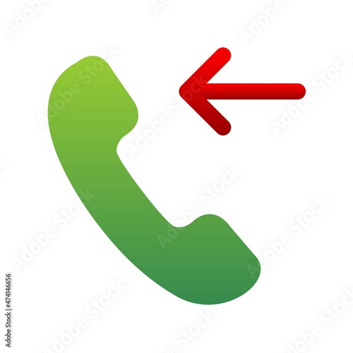 Incoming Call Flat Gradient Vector Icon Design