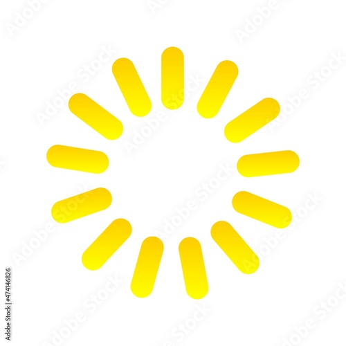 Brightness Flat Gradient Vector Icon Design