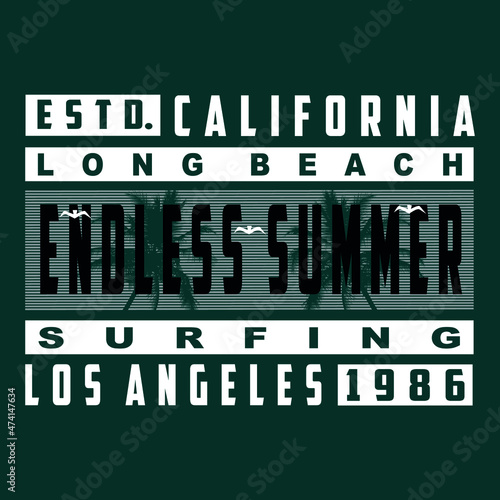 california summer text,lettering,images nature vector illustration t shirt design