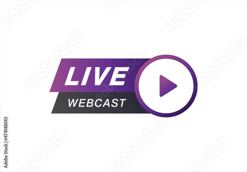 webcast label graphic design element