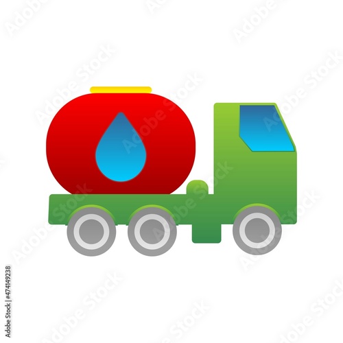 Fuel Tank Flat Gradient Vector Icon Design