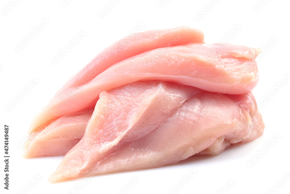 Chicken meat on white background