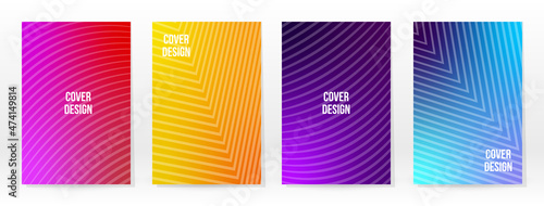 Minimal Poster. Pastel Soft. Rainbow Gradient Set.