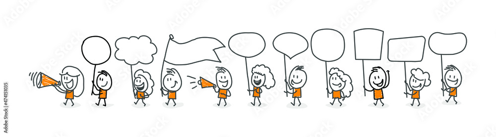 Stick figures. Blank banner set. Vector illustration of people holding blank. It can be used for presentations, for explanation, as a mascot, for communication, to express emotions. Stick figures. Blank banner set. Vector illustration of people holding blank. It can be used for presentations, for explanation, as a mascot, for communication, to express emotions.