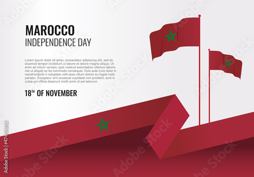 Morocco Independence day background for national celebration.