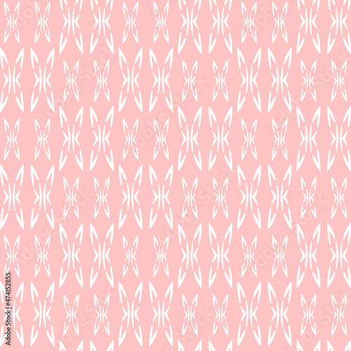 Vector background pattern for seamless textures and wallpapers with abstract simple ornament on a pink background. Flat design