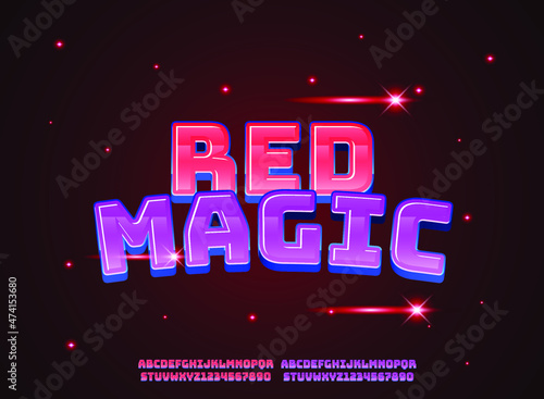 fantasy red magic text effect